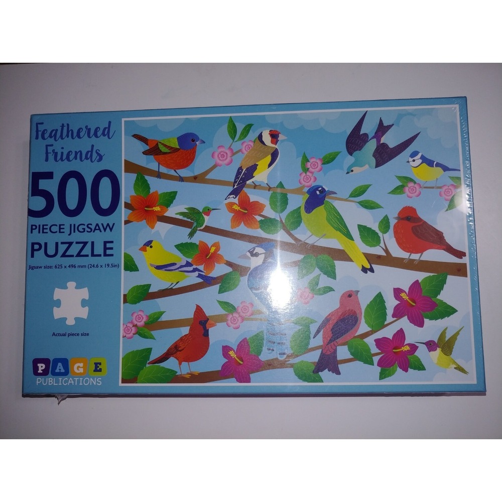 Page Publications - Feathered Friends Jigsaw Puzzle - 500pc ***NEW IN BOX***
